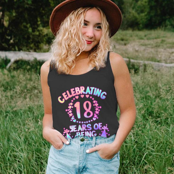 18 Years Of Being Awesome 18 Year Old Birthday Girl Graphic Design Printed Casual Daily Basic Unisex Tank Top