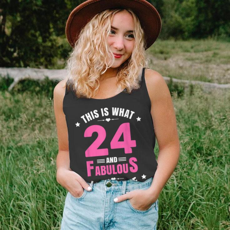24 And Fabulous 24 Year Old Birthday Happy 24Th Birthday Unisex Tank Top