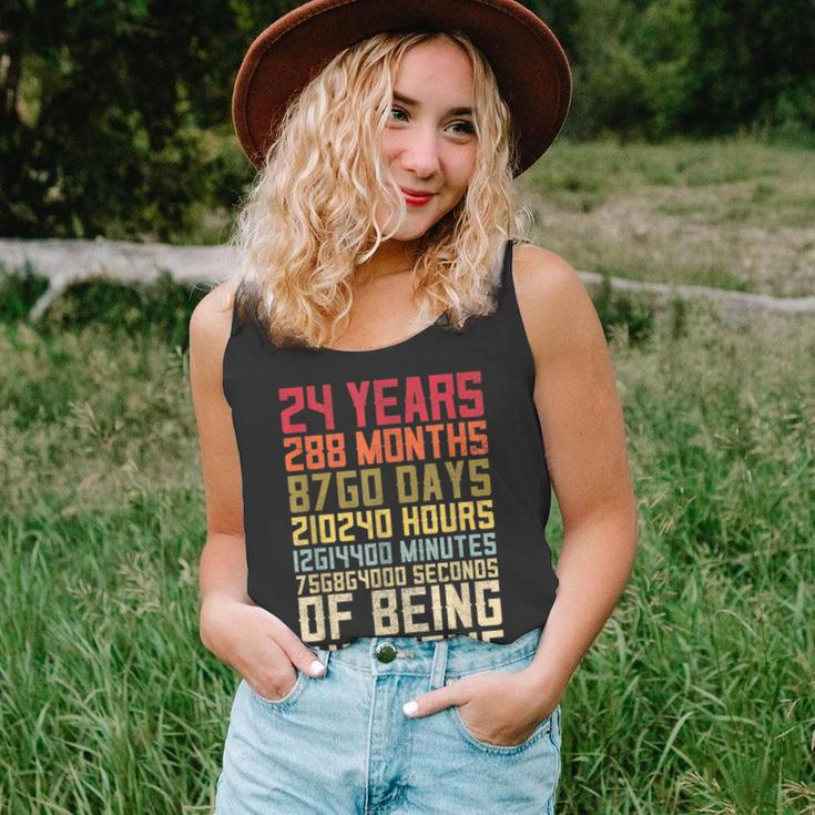 24Th Birthday For Men Women 24 Years Of Being Awesome Unisex Tank Top