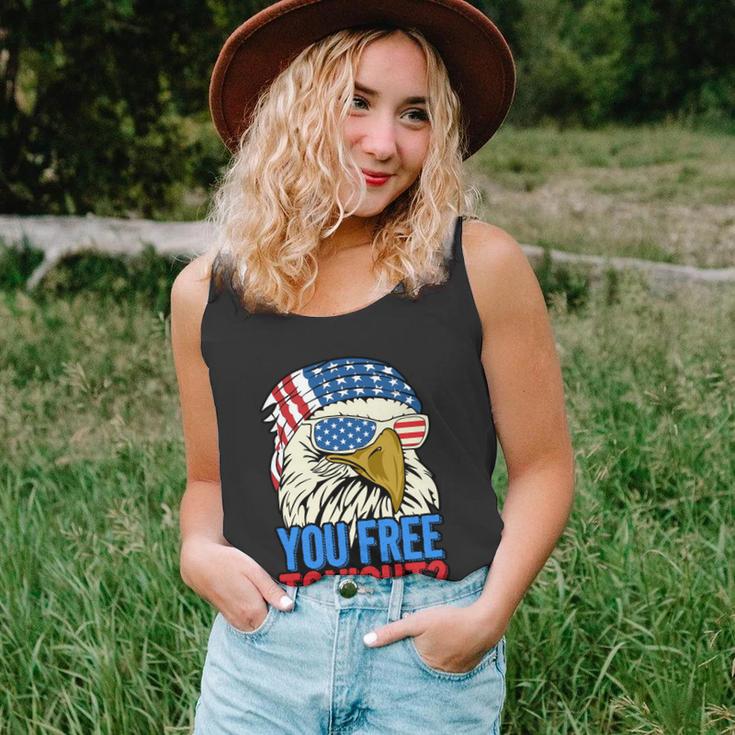 4Th Of July American Flag Bald Eagle Mullet You Free Tonight Gift Unisex Tank Top