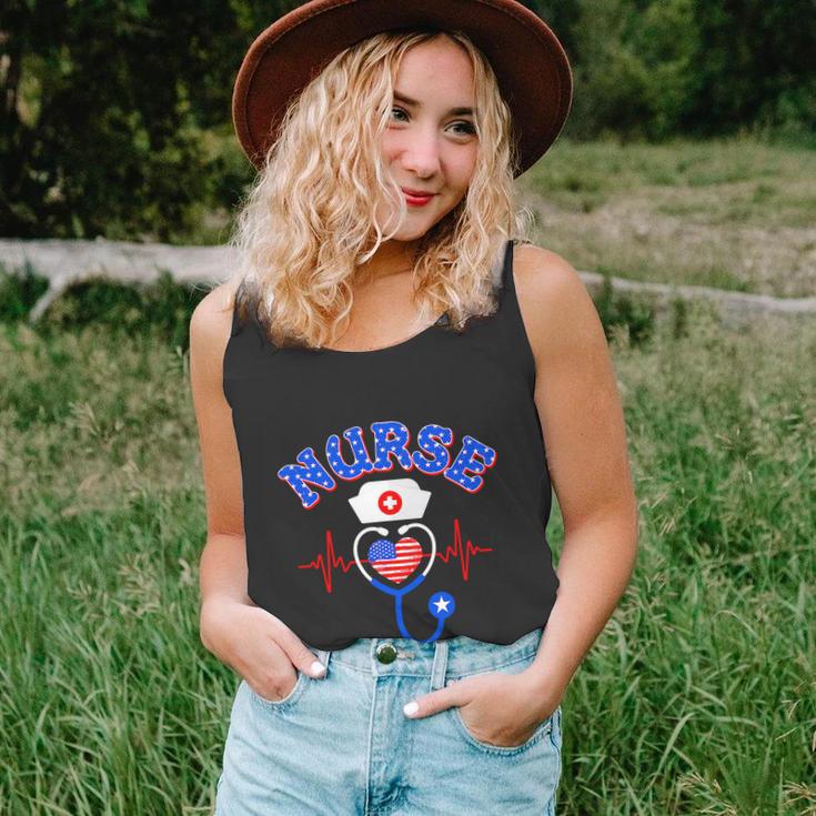 4Th Of July Nursing Stethoscope Unisex Tank Top