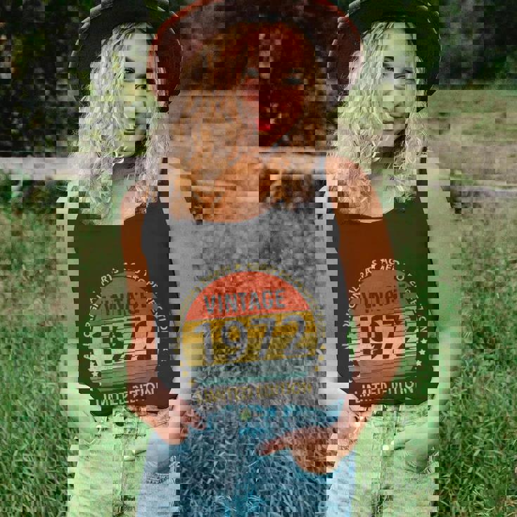 50 Year Old Gifts Vintage 1972 Limited Edition 50Th Birthday Gift Graphic Design Printed Casual Daily Basic V2 Unisex Tank Top