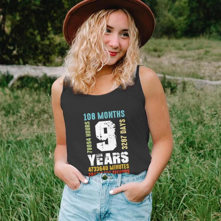 9 Years Being Awesome Funny 9Th Birthday Boy Girl Unisex Tank Top