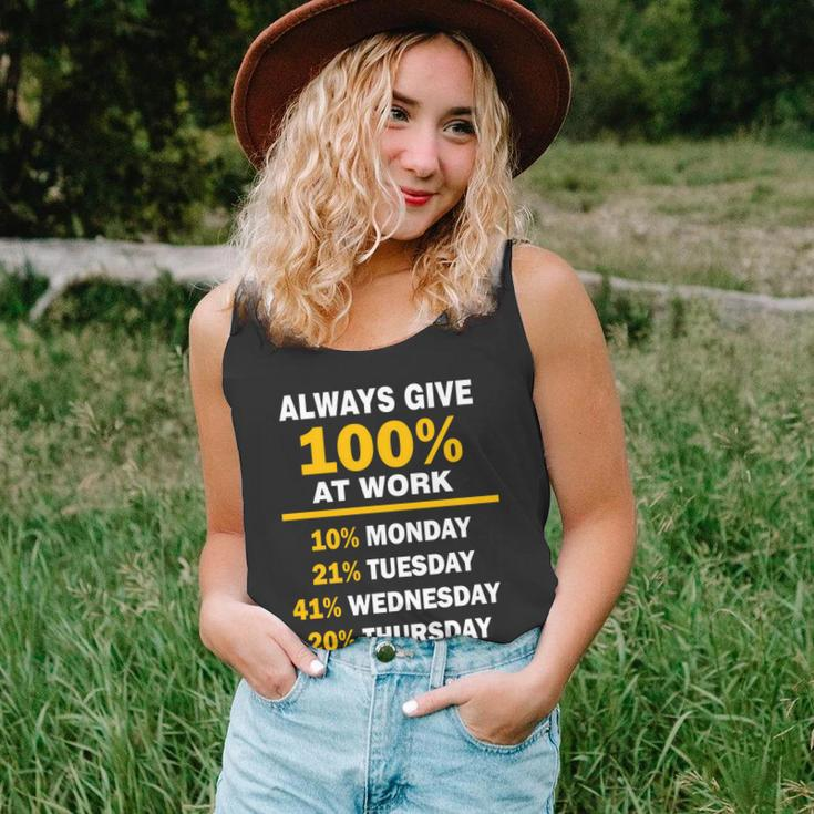 Always Give A 100 At Work Funny Tshirt Unisex Tank Top