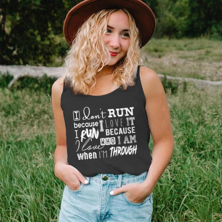 Awesome Quote For Runners &8211 Why I Run Unisex Tank Top