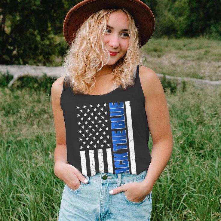 Back The Blue Thin Blue Line Us Flag Unisex Tank Top