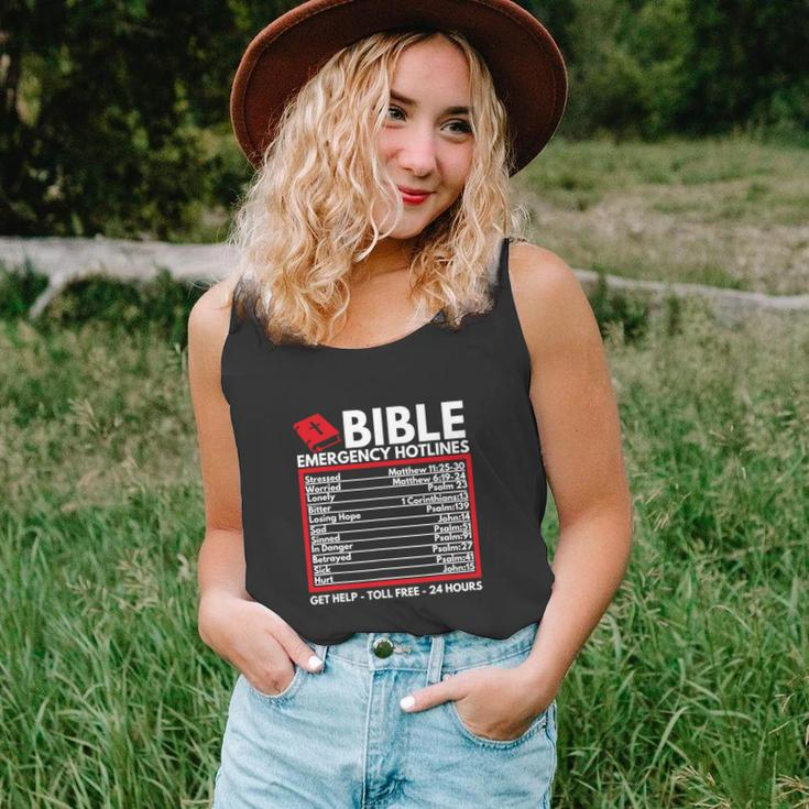 Bible Emergency Numbers Funny Christian Bible V2 Unisex Tank Top