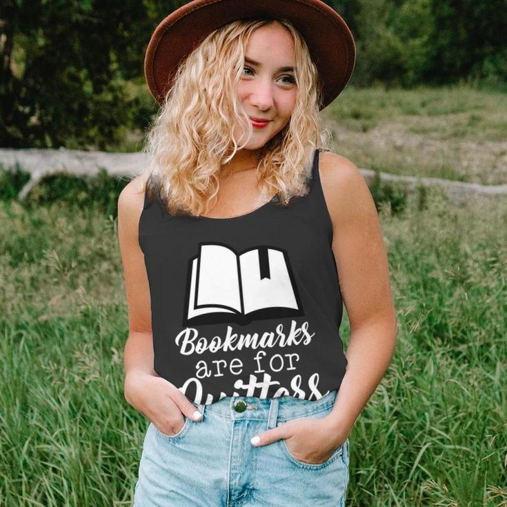 Book Lovers - Bookmarks Are For Quitters Tshirt Unisex Tank Top