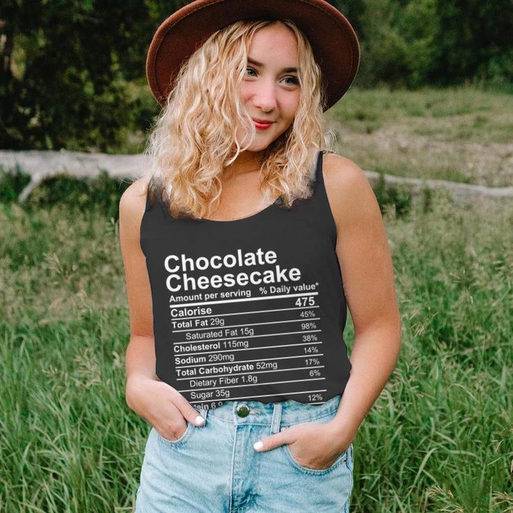 Chocolate Cheesecake Nutrition Facts Label Unisex Tank Top