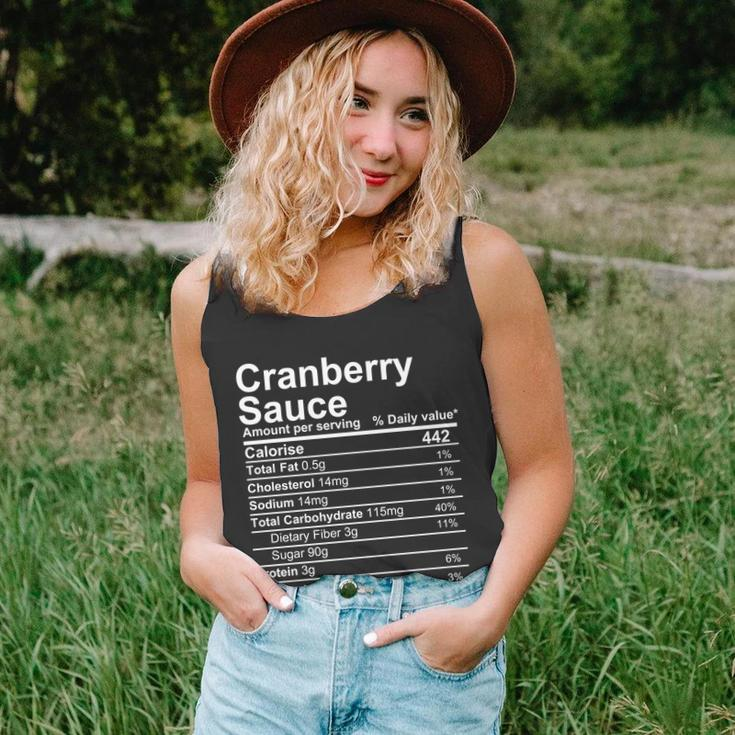 Cranberry Sauce Nutrition Facts Label Unisex Tank Top