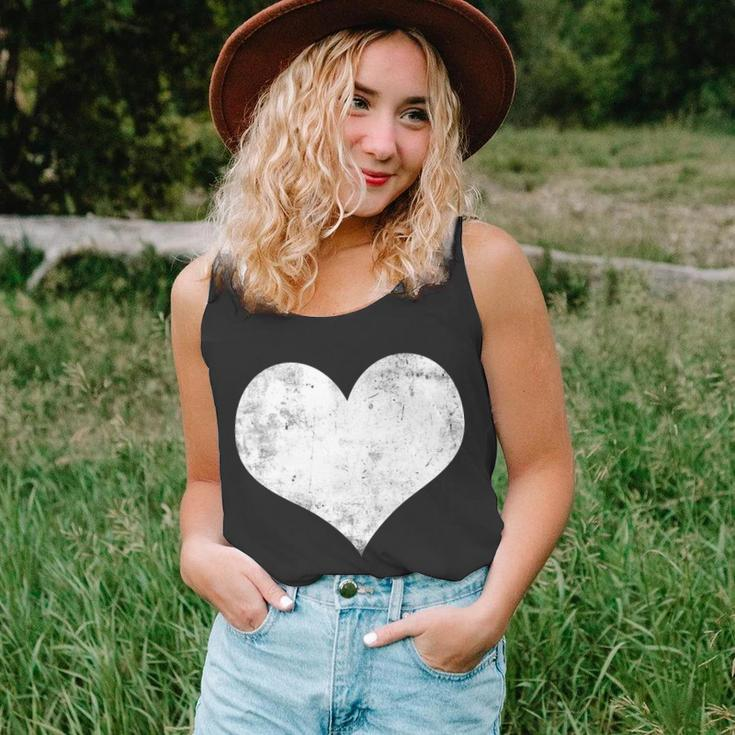 Cute Heart Valentines Day Vintage Distressed Unisex Tank Top
