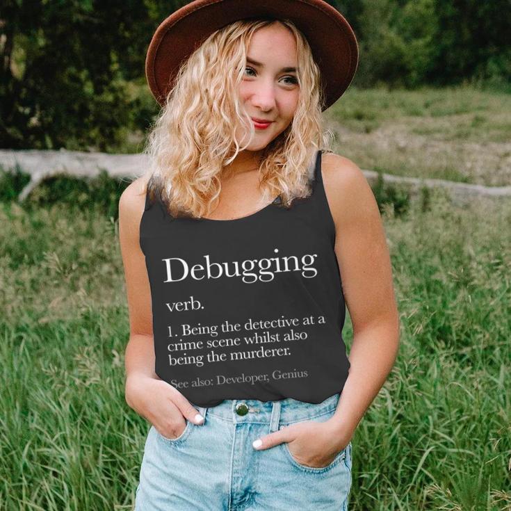 Debugging Definition Funny Coding Programming Tshirt Unisex Tank Top