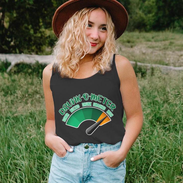 Drunk O Meter Sober Buzzed Smashed Irish Unisex Tank Top