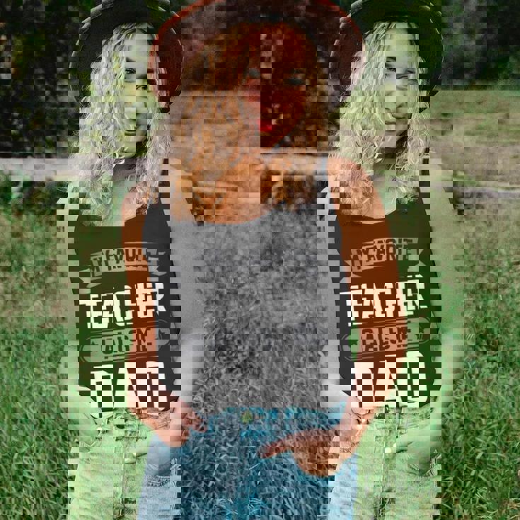 Fathers Day Gift Best Kind Of Dad Raises A Teacher Unisex Tank Top