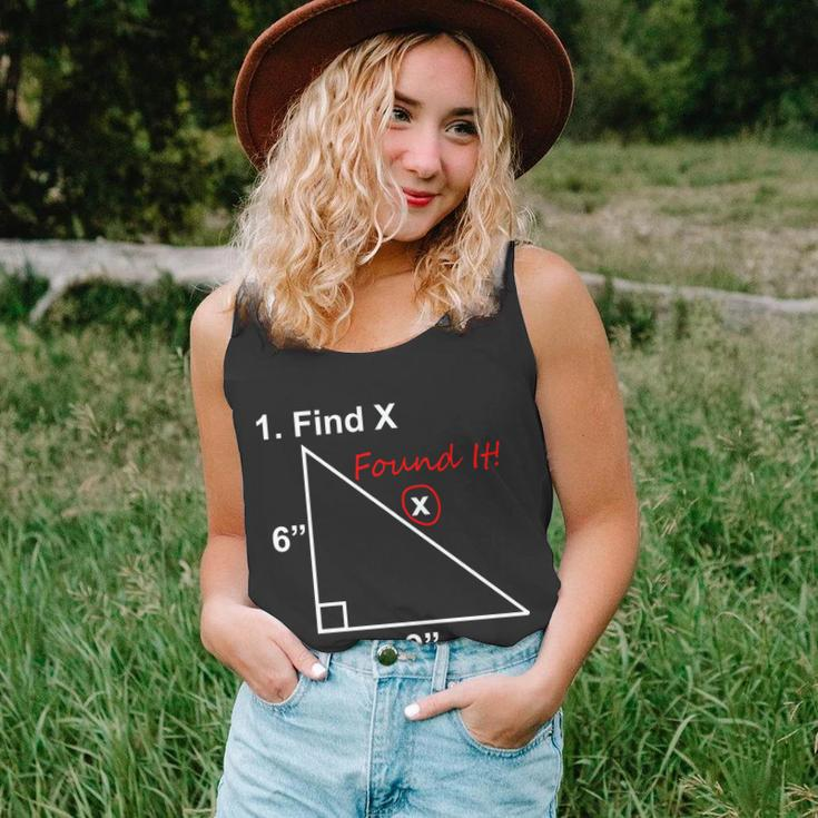 Find X Found It Funny Math School Tshirt Unisex Tank Top