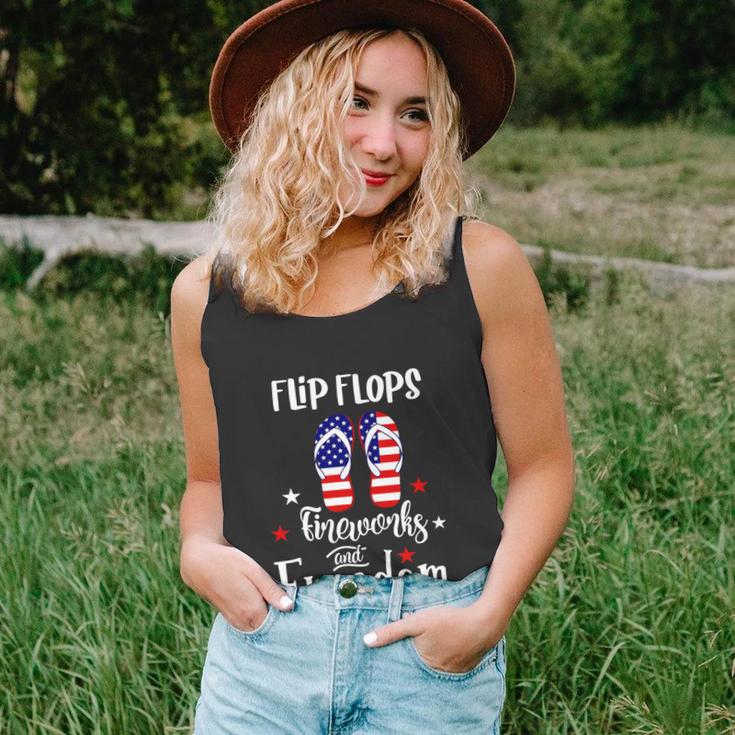 Flip Flops Fireworks Funny 4Th Of July Patriotic Unisex Tank Top