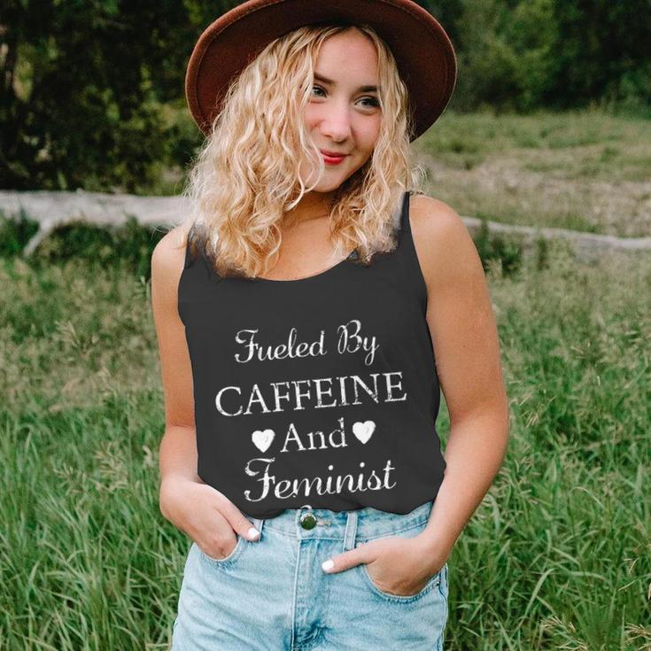 Fueled By Caffeine And Feminist Rage Feminist Feminism Unisex Tank Top
