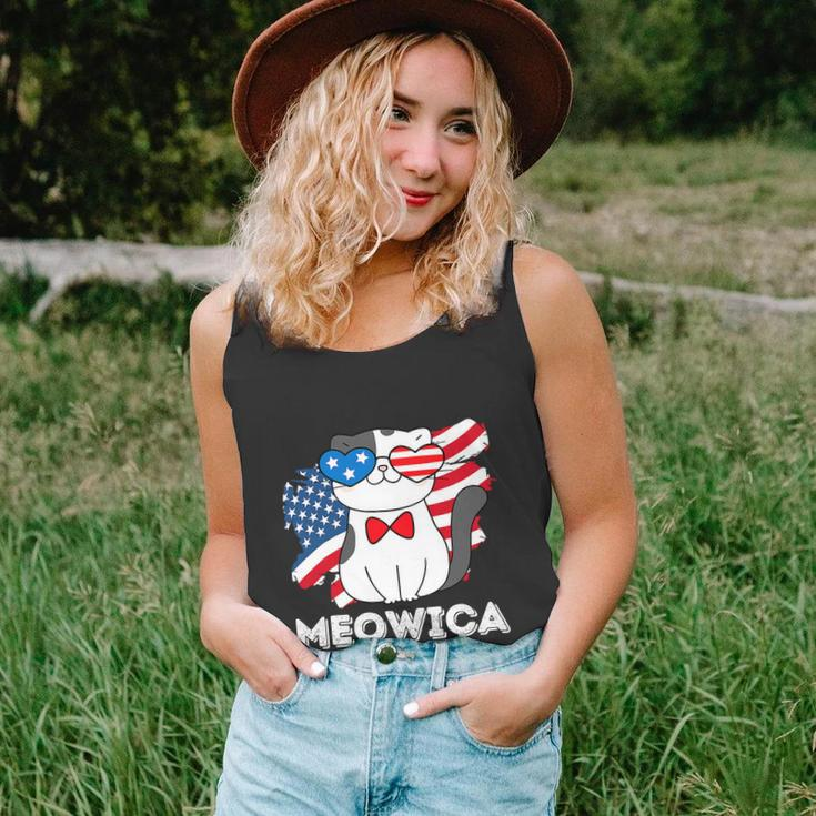 Funny 4Th Of July Great American Flag Cute Cat Unisex Tank Top