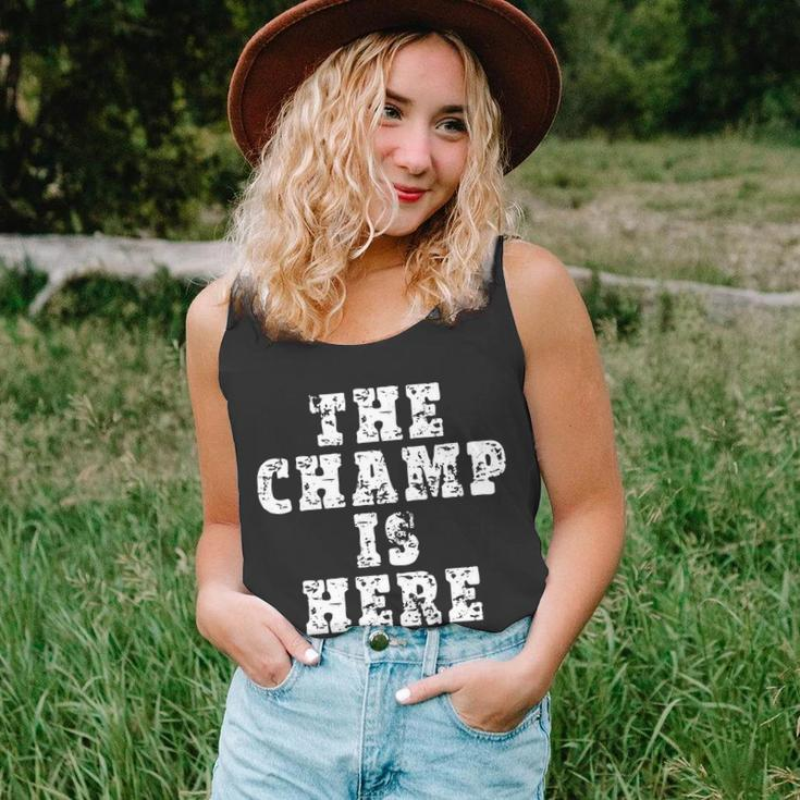 Funny Fantasy Football The Champ Is Here Tshirt Unisex Tank Top