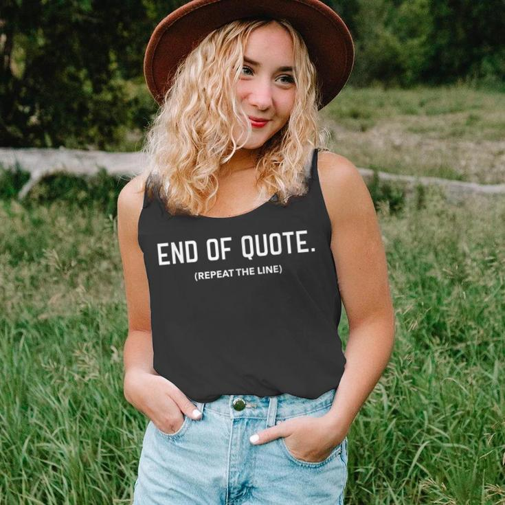 Funny Joe Biden End Of Quote Repeat The Line V3 Unisex Tank Top