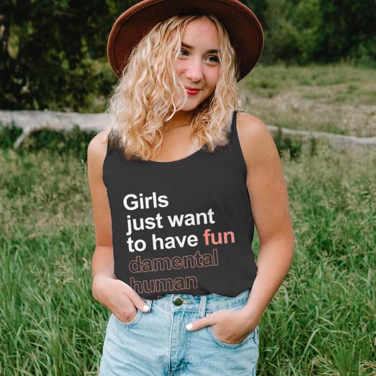 Girls Just Want To Have Fundamental Human Rights Feminist Unisex Tank Top