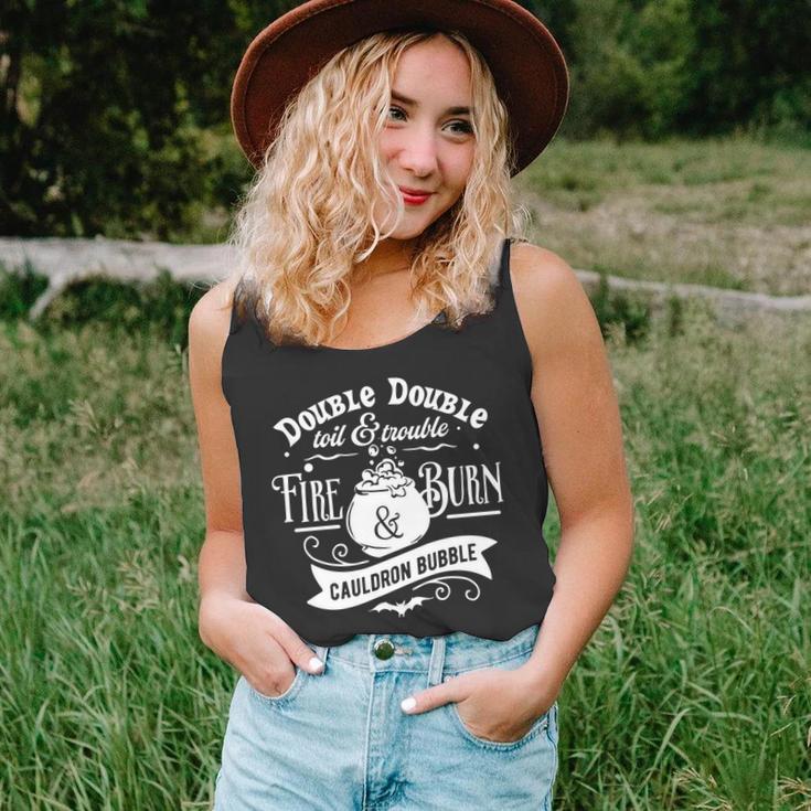 Halloween Double Double Toil And Trouble White Men Women Tank Top Graphic Print Unisex