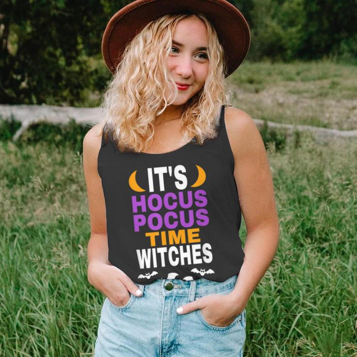HalloweenIts Hocus Pocus Time Witches Bats Flying Unisex Tank Top