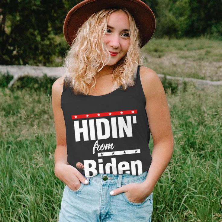 Hidin From Biden Shirt Creepy Joe Trump Campaign Gift Unisex Tank Top