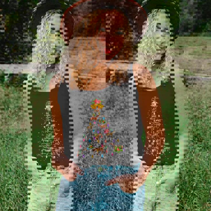 Horse Tree Christmas Candy Cane Unisex Tank Top