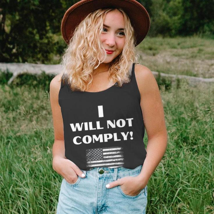 I Will Not Comply American Flag Design Iwillnotcomply Tshirt Unisex Tank Top