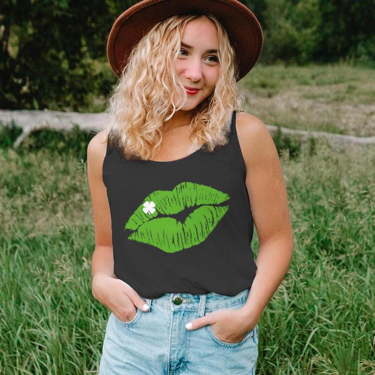 Irish Lips Kiss Clover St Pattys Day Graphic Design Printed Casual Daily Basic Unisex Tank Top