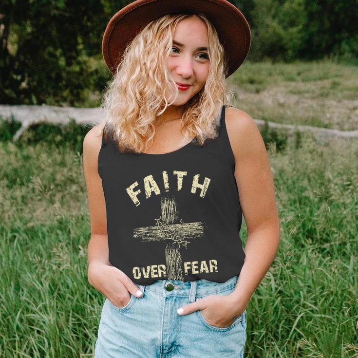 Jesus Christ Cross Faith Over Fear Tshirt Unisex Tank Top