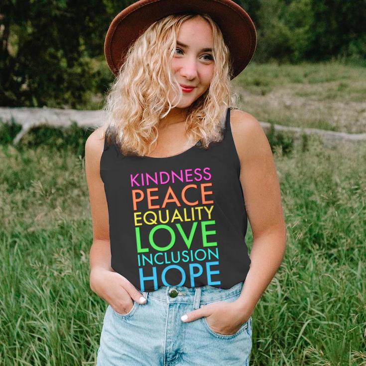 Kindness Peace Equality Love Hope Diversity Unisex Tank Top