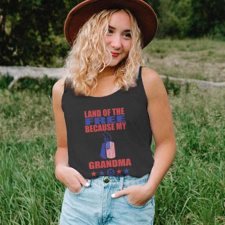 Land Of The Free Because My Grandma Is Brave 4Th Of July Unisex Tank Top