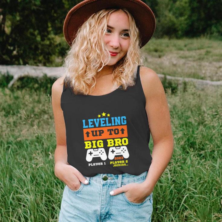 Leveling Up To Big Bro 2023 Pregnancy Announcement Funny Unisex Tank Top