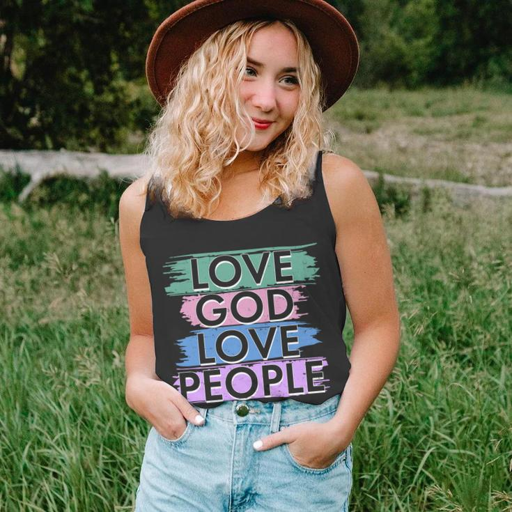 Love God Love People Religious Christian Faith Tshirt Unisex Tank Top