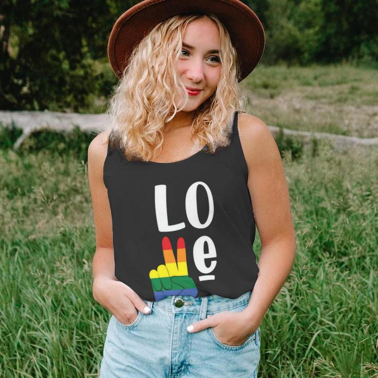 Love Peace Lgbt Gay Pride Lesbian Bisexual Ally Quote Unisex Tank Top