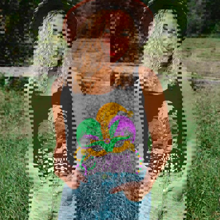 Mardi GrasMardi Gras 2022 Beads Mask Feathers Men Women Tank Top Graphic Print Unisex