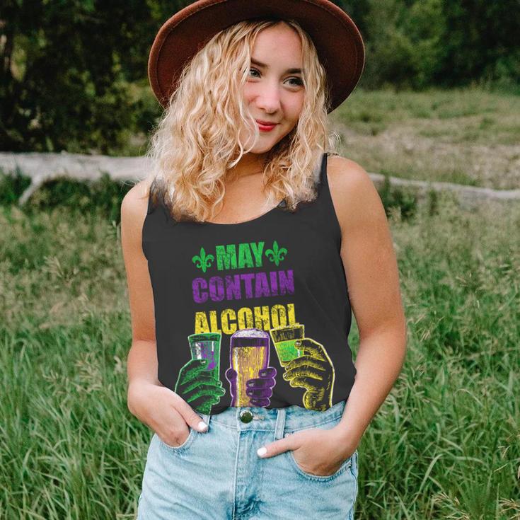 May Contain Alcohol Mardi Gras Tshirt Unisex Tank Top