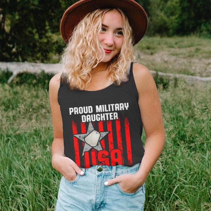 Military Daughter Freedom Memorial Day Funny Gift Unisex Tank Top