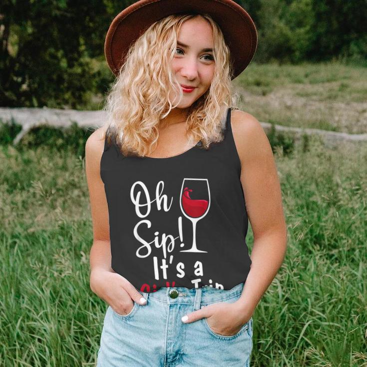 Oh Sip Its A Girls Trip Funny Wine Party Unisex Tank Top