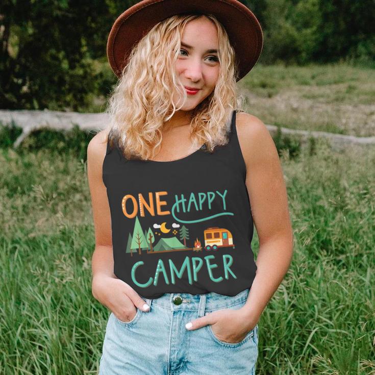 One Happy Camper First Birthday Gift Camping Matching Gift Unisex Tank Top