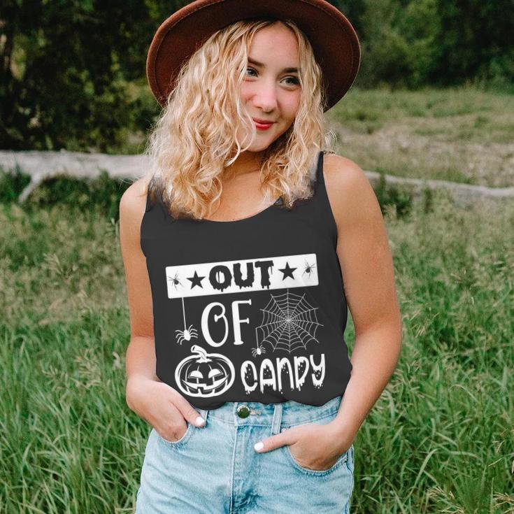 Out Of Candy Halloween Quote Unisex Tank Top