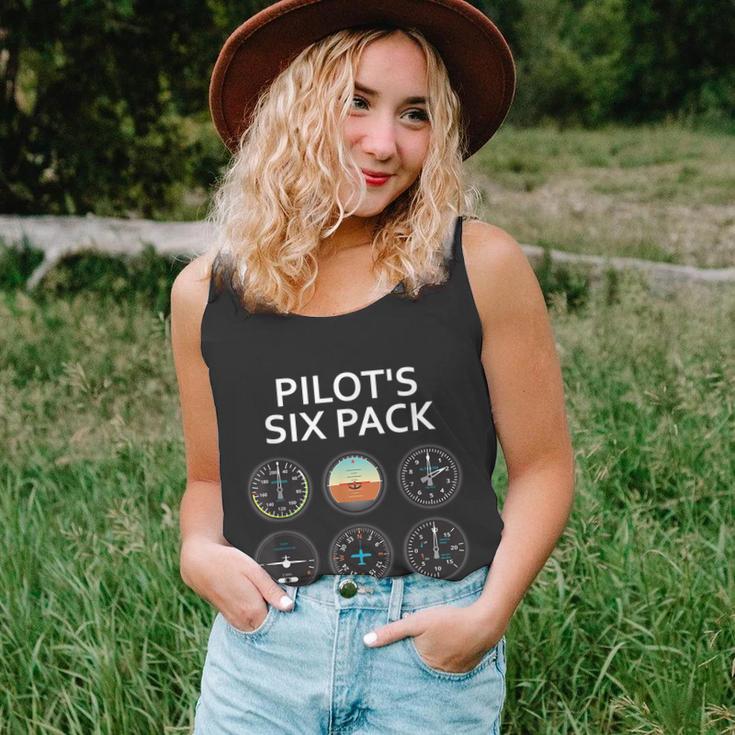 Pilots Six Pack Funny Aviation Unisex Tank Top