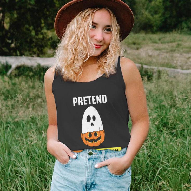 Pretend Im A Pumpkin Halloween Quote Unisex Tank Top