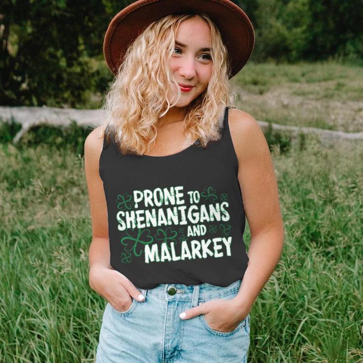 Prone To Shenanigans And Malarkey Unisex Tank Top