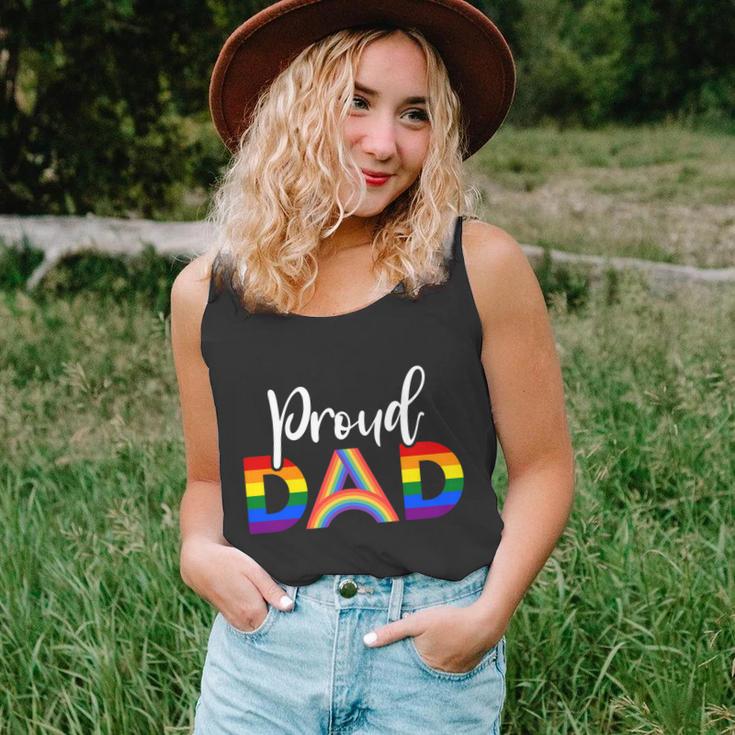 Proud Dad Lgbt Gay Pride Month Lgbtq Parent Funny Gift Unisex Tank Top