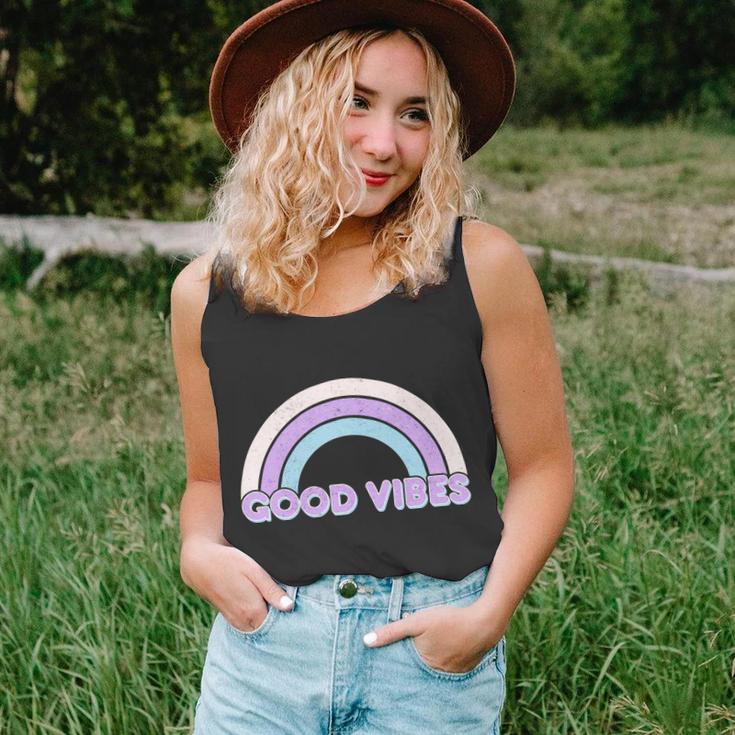 Retro Good Vibes Rainbow Unisex Tank Top