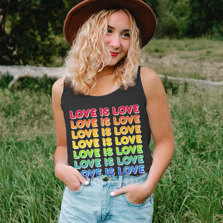 Retro Love Is Love Lgbt Rainbow Unisex Tank Top