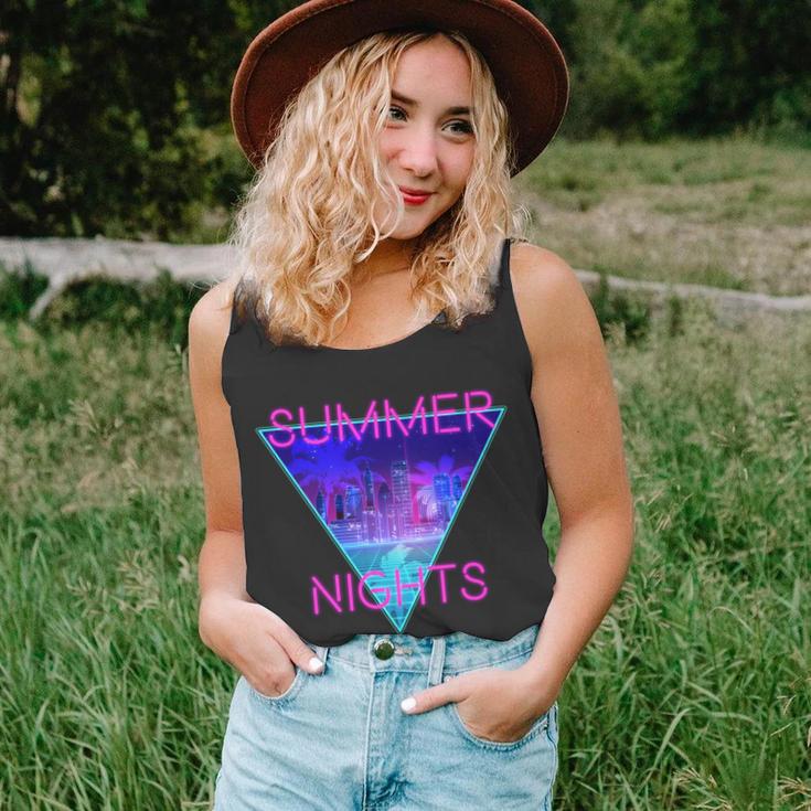 Retro Neon City Summer Nights Unisex Tank Top